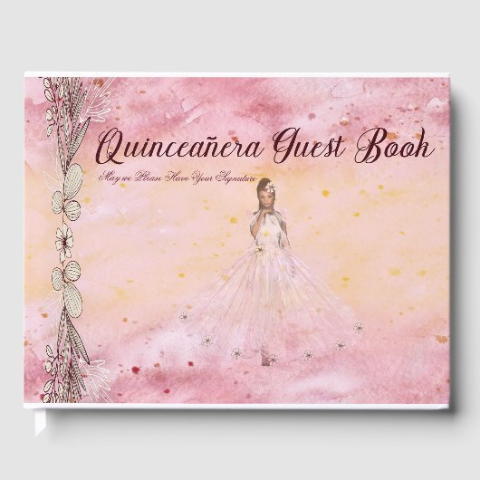 Quinceanera Guest Book Gastenboek (Voorkant)