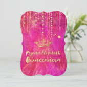 Quinceanera/Hart Snoeren/Prinses/Kroon Kaart (Staand voorkant)