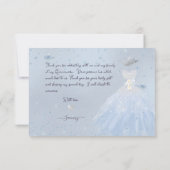 Quinceanera Hartelijk dank voor Glitter Silver Bab Kaart (Achterkant)