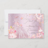 Quinceanera Hartelijk dank voor het Roos Glitter G Kaart (Voorkant)