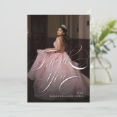Quinceanera - Hartelijk dank voor uw fotokaart Aankondiging (Staand voorkant)