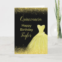 Quinceanera Helder Gele Jurk Faux Glitter