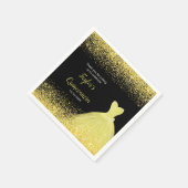 Quinceanera Heldergele Faux Glitter Servet (Hoek)