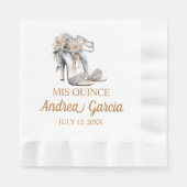 Quinceanera hoge hakken servet (Voorkant)