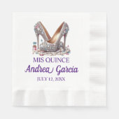 Quinceanera hoge hakken servet (Voorkant)