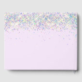 Quinceanera holografische glitter Paarse zoete erw Gastenboek (Achterkant)