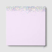 Quinceanera Holographic Confetti Dusty Paars Gastenboek (Achterkant)