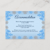 Quinceañera IJsblauw Zilver Winter Sneeuwvlok Informatiekaartje (Voorkant)