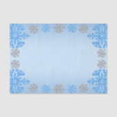 Quinceañera IJsblauw Zilver Winter Sneeuwvlok Tissuepapier (Voorkant)