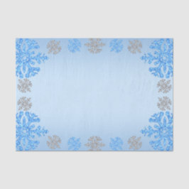 Quinceañera IJsblauw Zilver Winter Sneeuwvlok Tissuepapier