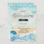 Quinceanera in het kader van de uitnodiging van de (Voorkant / Achterkant)