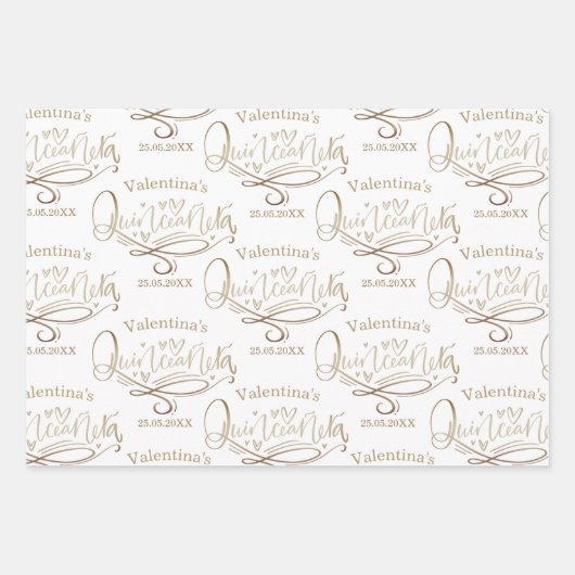 Quinceanera Inpakpapier Vel (Voorkant 3)