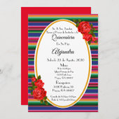 Quinceanera Invitacion/Invitacion Kaart (Voorkant / Achterkant)