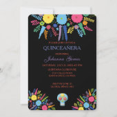 QUINCEAÑERA INVITATIE DIA DE LOS MUERTOS KAART (Voorkant)