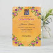 QUINCEAÑERA INVITATIE DIA DE LOS MUERTOS KAART (Staand voorkant)