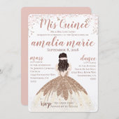 QUINCEANERA-INVITATIE KAART (Voorkant / Achterkant)