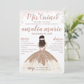 QUINCEANERA-INVITATIE KAART (Staand voorkant)