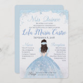 QUINCEANERA-INVITATIE KAART (Voorkant / Achterkant)
