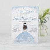 QUINCEANERA-INVITATIE KAART (Staand voorkant)