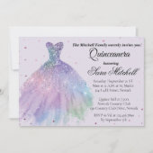 Quinceanera Invitation, Birthday Invite for sweet Aankondiging (Voorkant)