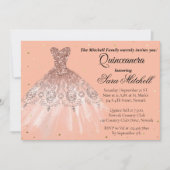 Quinceanera Invitation, Birthday Invite for sweet Aankondiging (Voorkant)