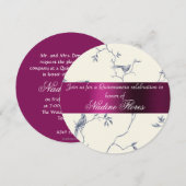 Quinceanera Invitation, Burgundy en Ivory Kaart (Voorkant / Achterkant)
