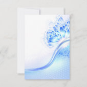 Quinceanera invitation digital butterfly blue kaart (Achterkant)