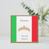 Quinceanera Invitation Mexico Flag Kaart (Staand voorkant)