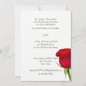 Quinceanera Invitation, Red Roses, Aangepast Kaart (Achterkant)