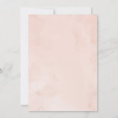 Quinceanera Invitation Roos Gold Pink Blush Gown Kaart (Achterkant)