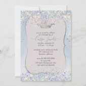 Quinceanera Iridescent Confetti+Princess Crown Kaart (Achterkant)