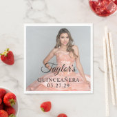 Quinceanera jurk foto servet (Insitu)