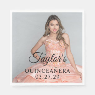 Quinceanera jurk foto servet