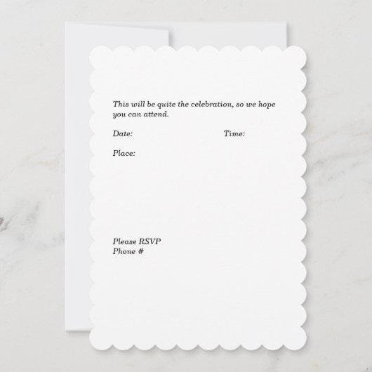 Quinceanera Kaart (Achterkant)