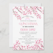 Quinceañera Kersenbloesem Bloemen 15e verjaardag Kaart (Voorkant)