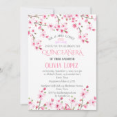 Quinceañera Kersenbloesem Bloemen 15e verjaardag Kaart (Voorkant)