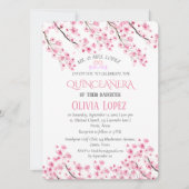 Quinceañera Kersenbloesem Bloemen 15e verjaardag Kaart (Voorkant)