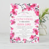 Quinceañera Kersenbloesem Bloemen 15e verjaardag Kaart (Staand voorkant)