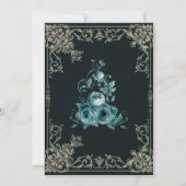 Quinceañera kleur Esmeralda y oro Kaart (Achterkant)