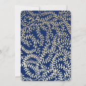 Quinceanera Koninklijk Blauw en Goud Prinses Monog Kaart (Achterkant)