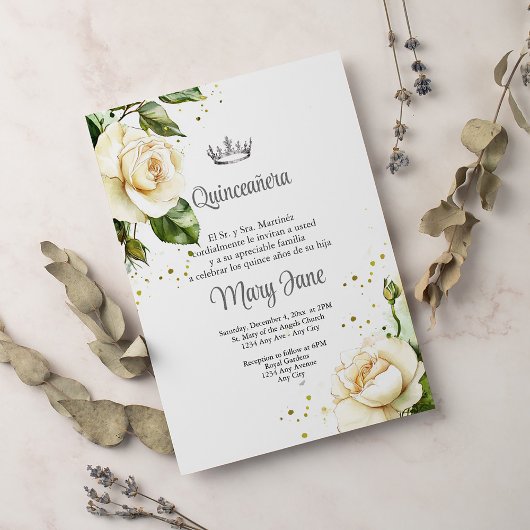 Quinceanera Kroon Spaanse Partij Kaart