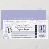 Quinceanera Lavender | instapkaart van Parijs Kaart (Voorkant / Achterkant)