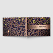 Quinceanera leopard model roos goud gastenboek (Volledig)