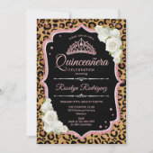 Quinceanera - Leopard Roos Gold Kaart (Voorkant)