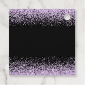 Quinceanera Licht Paarse Jurk Faux Glitter Bedankjes Labels (Achterkant)