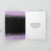 Quinceanera Licht Paarse Jurk Faux Glitter Kaart (Binnen)