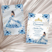 Quinceanera Lichtblauwe Prinses Jurk Tiara