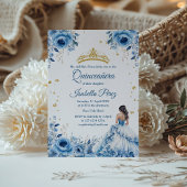 Quinceanera Lichtblauwe Prinses Jurk Tiara Kaart