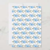 Quinceañera Light Blue Princess Brunette Girl Kaart (Achterkant)