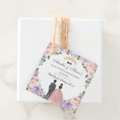 Quinceañera Lila Blush Bloemen Twins Jongen Meisje Bedankjes Labels (In situ)